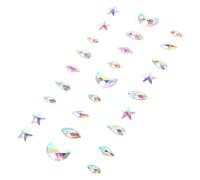 iplusmile Reusable Acrylic Resin Face Jewel Stickers Easy Apply Crystal Decals for Women and Festival Party Wedding Stage Makeup Artistic Facial Gems