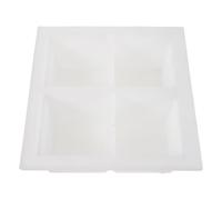 iplusmile Reusable Plastic Concrete Molds Set for DIY Cement Casting, Square Shape Highly Polished Inner Face, Resistant to Alkaline Corrosion, Size 25.5x25.5x10cm, for Home Landscaping
