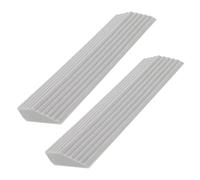 iplusmile Robot Vacuum Ramp 2Pcs 17Cm Long Grey Non-Slip Silicone Threshold Ramp 1.6Cm Height Modular Design for Wheelchair Doorways and Home Use
