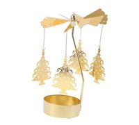 iplusmile Rotating Iron Candlestick Christmas Party Decor Decorative Candle Holder for Winter Gatherings and Home Ambiance