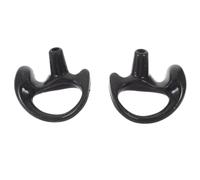 iplusmile Rubber for Interphone Earpiece, 1 Pair Black Silicone Ear Molds with Air Channel, Left and Right Ear Replacement Accessories for Two-way Radio Communication