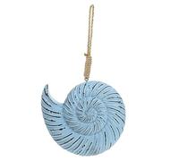 iplusmile Rustic Mediterranean Wood Sea Conch Pendant Wall Decor Ocean Theme Hanging Ornament for Beach Style Living Bedroom Nautical Art Gift