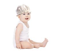 iplusmile Satin Double-layer Sleeping Cap with Elastic Band for Hair Protection, Beige ’s Bathing and Sleep Cap, Soft Wide Rim Hat for Home and Travel