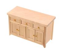 iplusmile Scale Wooden Dollhouse Cabinet Miniature Kitchen Storage Furniture for Living Uncolored Birch Wood Doll House Ornament for Pretend Play and Creative Role Playing