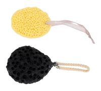 iplusmile Seaweed Honeycomb Bath Sponge 2pcs, Body Cleaning Scrubber Soft Sponge Balls for Newborns and Adults, Gentle Exfoliating Bath Accessories for Men and Women