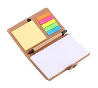iplusmile Self-stick Memo Pad Set with Kraft Paper Material and Easy Note Taking Function, Khaki Shade Tab Pad for Daily Life and Trips, Practical Self-adhesive Notes