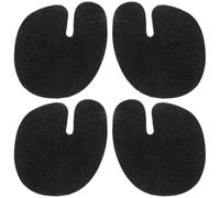 iplusmile Shoe Pads Replacement Insoles for Sandals 2 Pairs Black Artificial Leather Non-Slip Invisible Cushions for Women's Flip-Flops