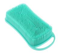 iplusmile Silicone Bath Brush with Comfortable Grip and Scalp Massager Function, Green Soft Silicone Shower Tool for Family Bath Use and Gentle Skin Cleaning