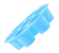 iplusmile Silicone Muffin Cake Mold Cup Non Stick Baking Pan for Air Fryer Food Grade Cupcake Tray Lightweight Portable Blue Small Cake Tin for Home and Professional Use
