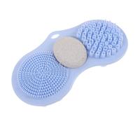 iplusmile Silicone Shower Foot Scrubber Mat Size with Secure Suction Cups Soft and Stable Foot Massager Pad for Deep Cleaning and Exfoliating Dead Skin, Blue for Bathroom Floor and Wall