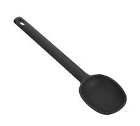 iplusmile Silicone Soup Ladle Heat Resistant Stirring Spoon for Restaurants and Home Dining Scalding One Design for Soup Salad Porridge Mixing Black Kitchen Utensil