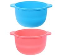 iplusmile Silicone Waxing Bowl 2Pcs Folding Pots with Measurement Scale for Home Use Hard Wax Beans Melting and Hair Removal Random Color