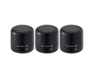 iplusmile Silicone Wine Plug Stoppers 3Pcs with Rotary Lock for Airtight Sealed Storage, Leak-Resistant Bottle Sealer, Compact Design for Home and Party Use