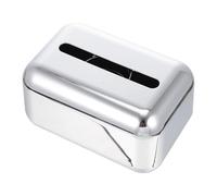 iplusmile Silver Plastic Tissue Container with Mirror Surface, Spring-Loaded Magnetic Tissue Holder for Home and Car, Napkin Storage Organizer for Dining Table and Bathroom
