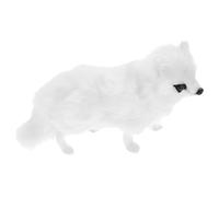 iplusmile Simulation Fox Figurine Model Standing Animal Ornament Decorative Foxes Doll Accessory Lovely White Small 16×14Cm Birthday Gift for and Friends