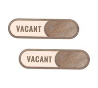 iplusmile Sliding Vacant Reserved Door Sign Wood Grain Bathroom Restroom Indicator for Office Hotel Business with Strong Adhesion Easy Status Change