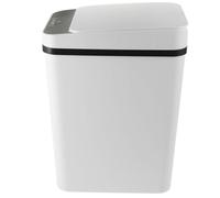 iplusmile Smart Garbage Bin 12L Automatic Flip Lid Trash Can with Motion Sensor, Narrow White Rechargeable Kitchen and Bathroom Waste Container, Hands-Free Pedal Operation
