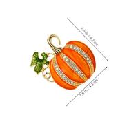 iplusmile Sparkling Rhinestone Pumpkin Brooch Pin for Women Lightweight Cute Halloween Cardigan Sweater Accessory Decorative Lapel Pin for Thanksgiving and Fall Celebrations
