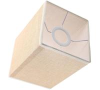 iplusmile Square Clip-On Lampshade, Small Linen Lamp Cover Replacement, Suitable for E27 Bulbs, for Office and Restaurant, 14X14X20Cm