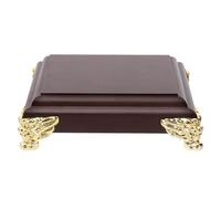 iplusmile Square Wooden Buddha Figurine Base with Red Finish, Protects Floor Or Desktop from Abrasion, Sturdy Storage Bracket for Indoor Household Craft Adornments