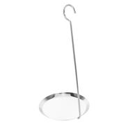 iplusmile Stainless Steel Frying Pancake Spoon with Handle, Large Oil Spoon for Fritter Scoop and Snack Mold, Kitchen Cooking Utensil for Home Frying and DIY Baking