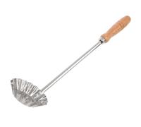iplusmile Stainless Steel Frying Spoon with Wooden Handle, Easy to Operate and Sturdy Cooking Utensil for Making Funnel Cakes and Fried Snacks the Kitchen