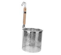 iplusmile Stainless Steel Kitchen Strainer with Handle Practical Hot Pot Noodle Colander for Home Cooking Multi Use Food Grade Mesh with Hanging Hook Heat Resistant and Space Saving Design