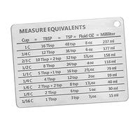 iplusmile Stainless Steel Magnetic Conversion Chart for Refrigerator Baking Measurement Guide with Cups Tablespoons Teaspoons Fluid Ounces Conversion Kitchen Fridge Magnet for Cooking and