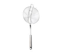 iplusmile Stainless Steel Pasta Drainer and Pot Strainer with Double Hooks, Large Multi-Purpose Metal Colander Spoon for Cooking and Frying Kitchen Utensil, Sturdy Skimmer for Home Use