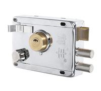 iplusmile Stainless Steel Single Cylinder Deadbolt Rim Gate Lock with Copper Core, Left-Hand Cut Edge for Bedroom, Dormitory and Exterior Door Security Replacement