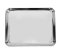 iplusmile Stainless Steel Tray for Medical Instruments, 32×25×2.5cm Large Flat Tray Medical Storage Tattoo Tool Storage Plate Platter for Instruments