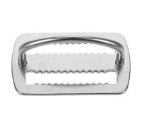 iplusmile Stainless Steel Weight Belt Keeper with D Rings for Scuba Diving and Spearfishing, Secure Attachment and Antislip Design Webbing Harness Belt Retainer Stopper for Diving Equipment