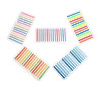 iplusmile Sticky Index Tabs Multicoloured Page Markers for Students 5 Sets with Gentle Adhesion Technology, Reusable Pet Material Highlighter Tape, Precision Design for School and Office