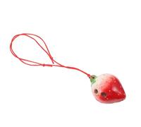 iplusmile Strawberry Shaped 6-hole Ocarina for Beginner Practice Musical Instrument Fruit Design Ceramic Wind Instrument for Student Learning