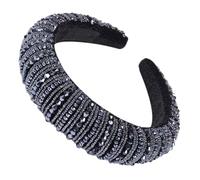 iplusmile Stylish Broadside Hair Hoops for Women Delicate Beaded Crystal Headband Wedding Hair Accessories for Bridesmaid and Bridal Looks