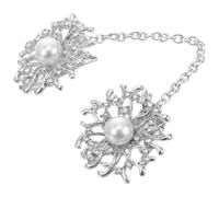 iplusmile Sweater Clips and Decorative with Firm Grip Alloy Elegant Silver Collar Clips Vintage Style Brooches for Women’s Cardigan Connection for Sweaters and Shawls