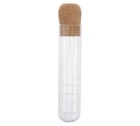 iplusmile Tea Strainer Convenient to Use High Borosilicate Glass with Cork Lid Tea Infuser Tube Mini Filter for Office and Party