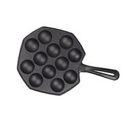 iplusmile Thickened Cast Iron Snail Pan Non Stick Frying Pan for Quail Eggs and Octopus Kitchen Baking Tray for Induction Hob Household Cookware with Smooth Surface and Shellfish Groove