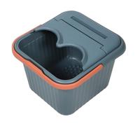 iplusmile Thickened Foot Soaking Tub with Cover for Deep Relaxation Raised Design Foot Bath Basin for Elderly and Adults Portable Pedicure Bowl and Muscle Massage