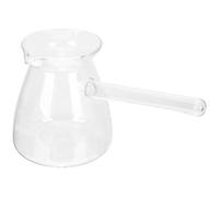 iplusmile Thickened Glass Teapot with Side Handle, Multi-Purpose Round Glass Kettle with V-Shaped Outlet, Comfortable to Hold, for Home Use and Stovetop Tea Brewing