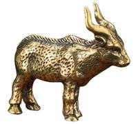 iplusmile Tibetan Antelope Comfortable Touch and Wonderful Visual Effect Vintage Brass Statue Decorative Goat Figurine Antique Collection and Desktop Decor
