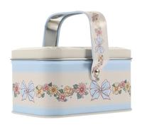 iplusmile Tinplate Storage Box Metal Cookie Storage Box Cute Pattern Design Multi Color Good Durability Safe for Holding Food for Holiday Party and Friends