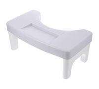 iplusmile Toilet Stool Non-Slip Bathroom Foot Rest for Adults, Plastic Squatting Potty Step Stool with White Legs and Grey Surface, Suitable for Home Toilet and Shower Use