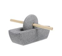 iplusmile Traditional Stone Mill Grinder Manual Hand Crank Crusher for Tea Coffee Spices Multifunctional Kitchen Tool Compact Stone Material Heritage Craft