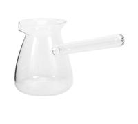 iplusmile Transparent Borosilicate Glass Milk Pitcher with Side Handle Lightweight Coffee Measuring Cup and Creamer Container for Home Multipurpose Frothing Jug for Milk Syrup and Honey and