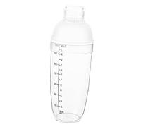 iplusmile Transparent Cocktail Shaker with Scale Cold and Heat Resistant Mixer Cup for Milk Tea Wine and Bar Use Leak Hand Shake Bottle with Smooth Grip Surface