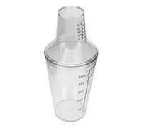 iplusmile Transparent Two Stage Cocktail Shaker with Measurement Scale Milk Tea Hand Shaker Cup for Mixing Drinks at Home Bar Parties Easy Grip Design for Precise Cocktail Preparation