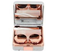 iplusmile Travel Case for Home and Outdoors with Marble Pattern, Abs Material, Portable Design with Mirror, Safe Storage and Easy to Identify Right and Left for Women