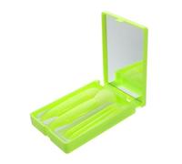 iplusmile Travel Makeup Brush Set with Mirror, 5pcs Portable Mini Cosmetic Brushes for Face, Eyeshadow, Blush - Compact Essential Beauty Tools for Women on The Go