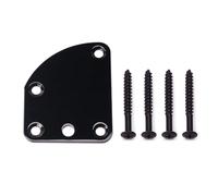 iplusmile Triangle Screws Metal Black Electric Guitar Neck Plate 5-hole Replacement with Advanced Lightweight for and Electric Guitar Neck Joint Reinforcement Bass